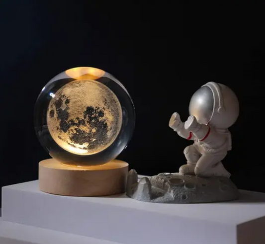 3D Round Moon Lamp