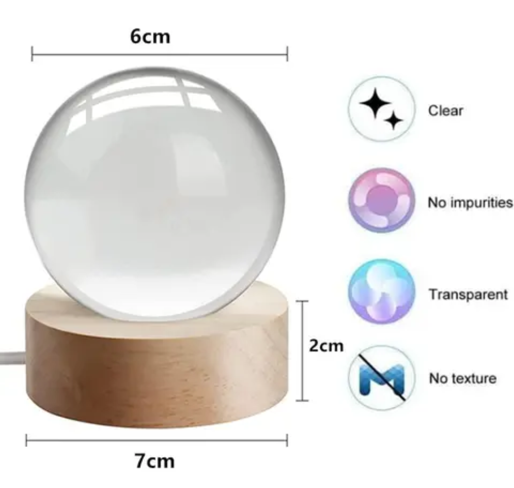 3D Round Moon Lamp