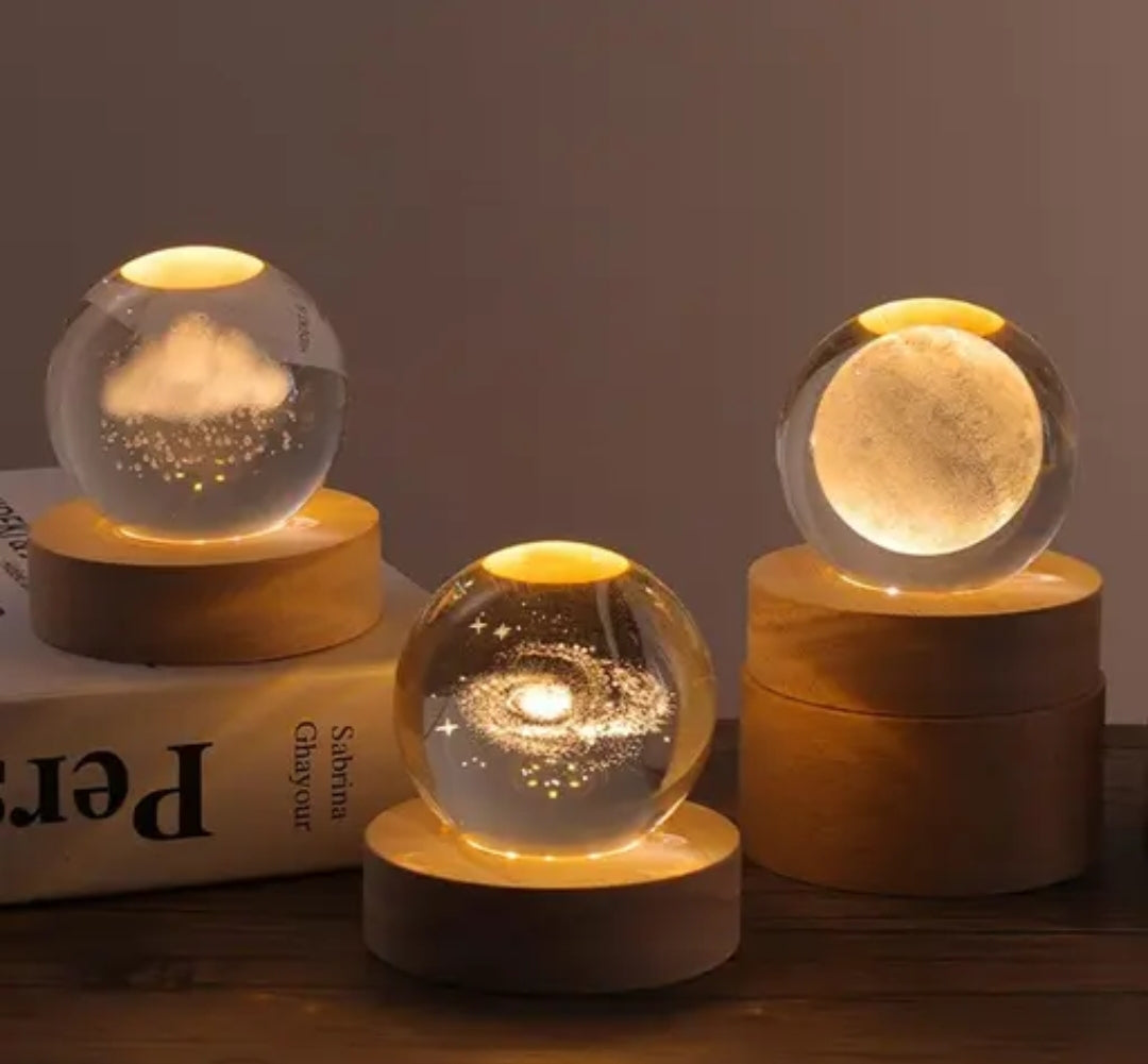 3D Round Moon Lamp