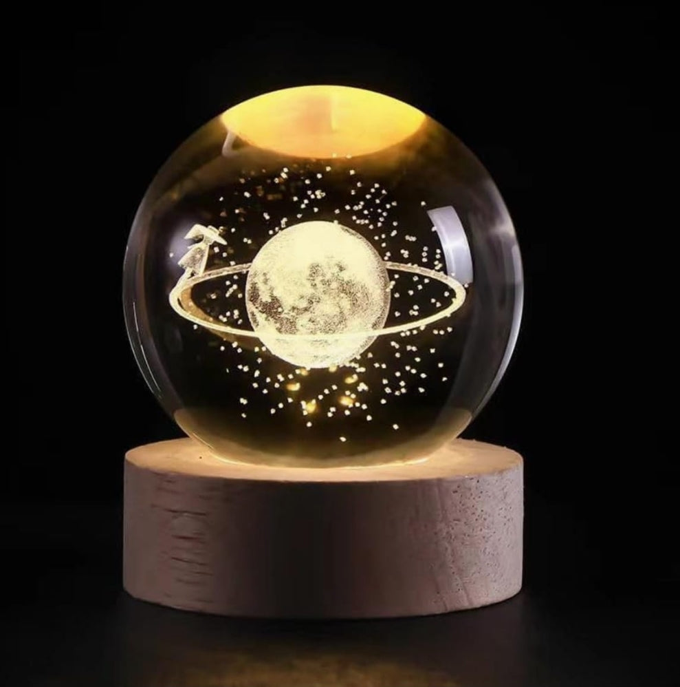 3D Round Moon Lamp